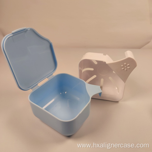 Plastic Denture Storage Orthodontic Box Mouth Tray Case